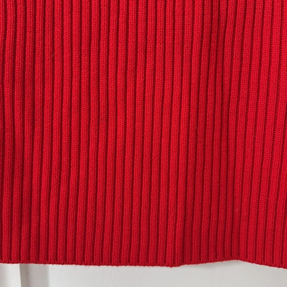 St John Red Wool Turtleneck Sweater Size XS - Picture 4 of 8